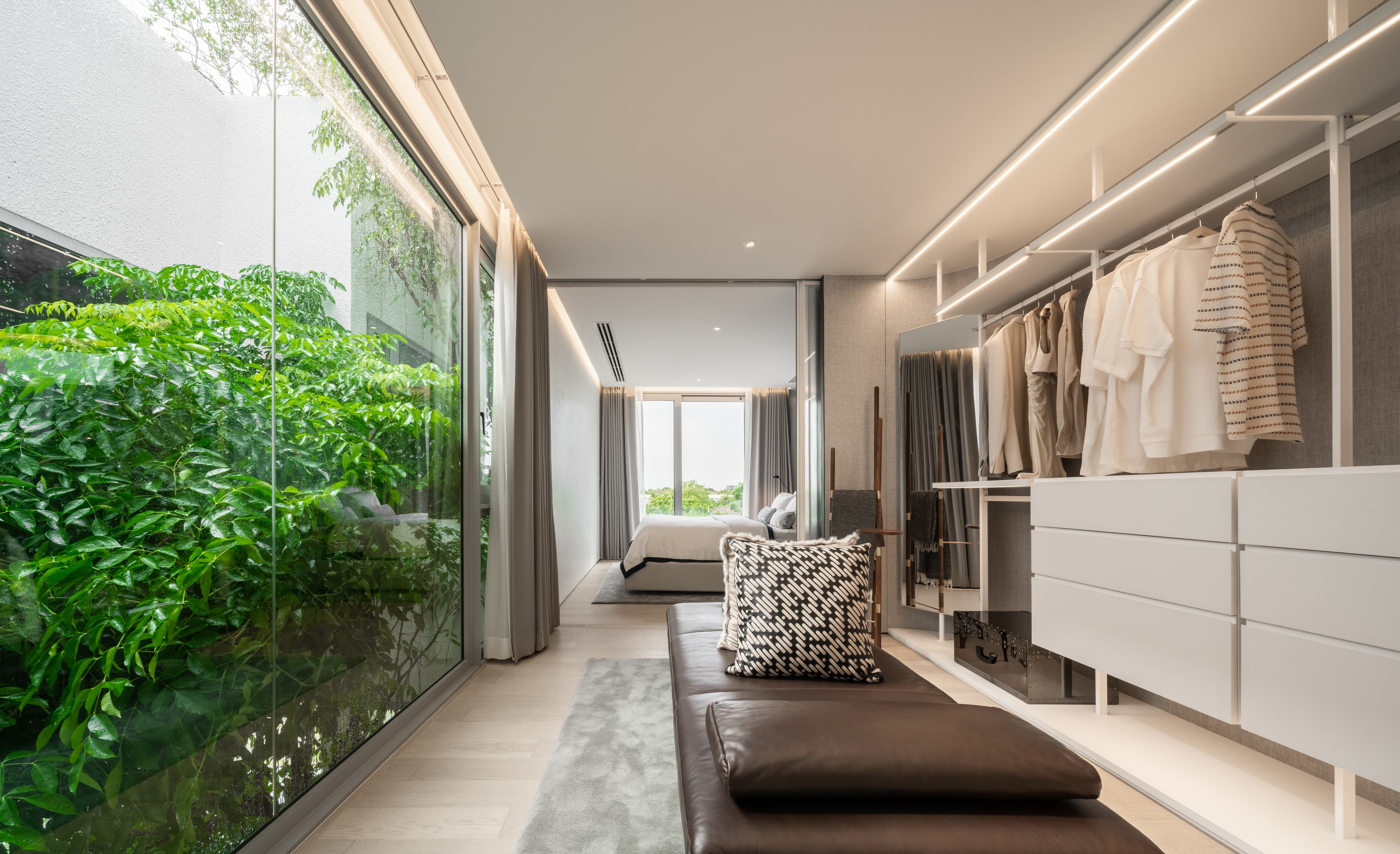 Dark marble kitchen and dining