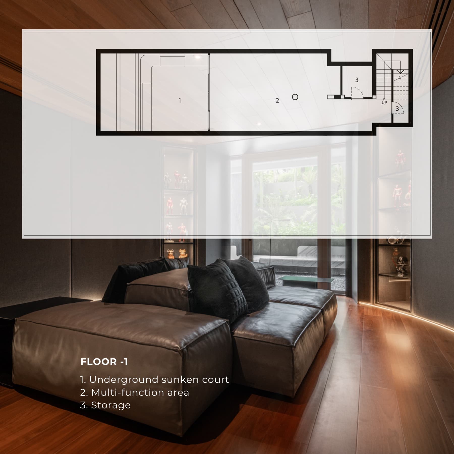 Hidden basement — floor plan at ARQ10 L-House