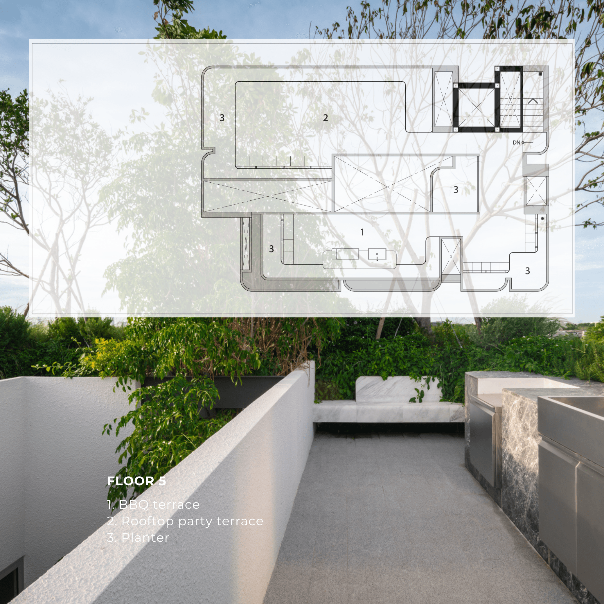 Floor 5 — Rooftop plan